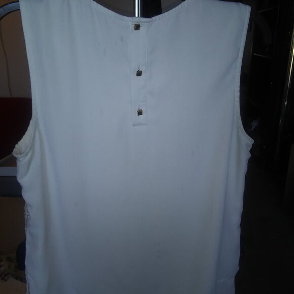Banana Republic White sheer tunic top - Picture 2 of 4